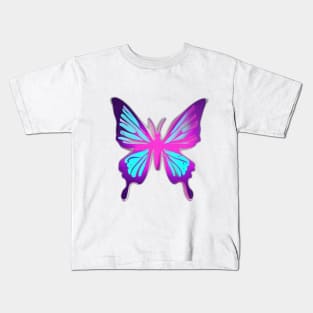 Butterfly Neon Shadow Silhouette Anime Style Collection No. 307 Kids T-Shirt